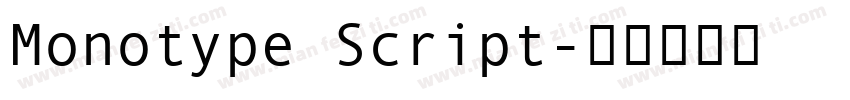 Monotype Script字体转换